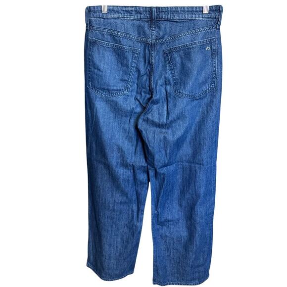 Rag And Bone Lori Mid Rise Wide Leg Jeans Dark Wash Blue Size 28 - Picture 5 of 14
